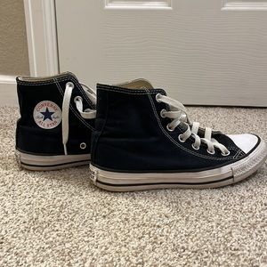 Black Original Converse Chuck Taylor’s High Tops Size Women’s 6 and 4 men’s